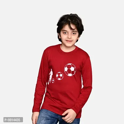 TADEO Boys Tshirt Combo Pack | Unisex Kids T-Shirt Combo Set| Regular Fit Round Neck Stylish Printed Tees | Cotton Blend, 2 Pcs, Red & Maroon, 9-10 Years-thumb4