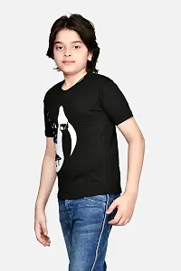 TADEO Boys Tshirt Combo Pack | Unisex Kids T-Shirt Combo Set| Regular Fit Round Neck Stylish Printed Tees/Tshirt | Cotton Blend, 2 Pcs, Black & White, 9-10 Years-thumb2
