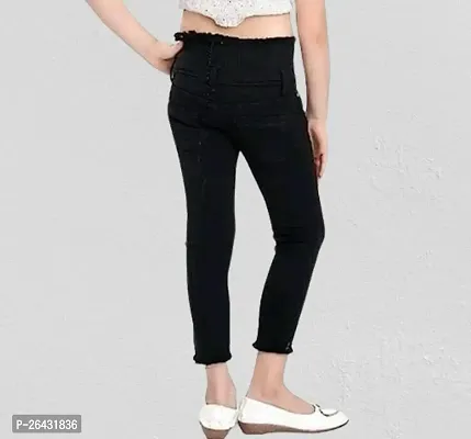 Denim Black Jeans For Girls denim baggy jeans for girls-thumb2