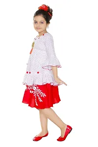 Fashion Cute Comfy Girl's Knee-Length Tulip Top  Skirt - Frocks and Dresses-thumb2