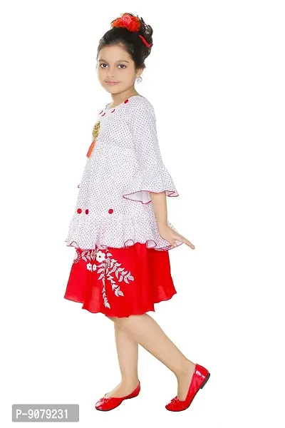 Fashion Cute Comfy Girl's Knee-Length Tulip Top  Skirt - Frocks and Dresses-thumb3