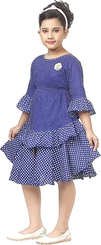 Fashion Cute Comfy Girl's Knee-Length Tulip Top  Skirt - Frocks and Dresses-thumb1