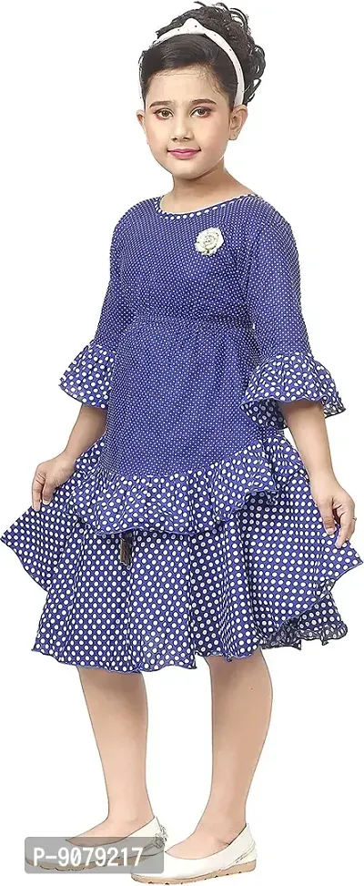 Fashion Cute Comfy Girl's Knee-Length Tulip Top  Skirt - Frocks and Dresses-thumb2
