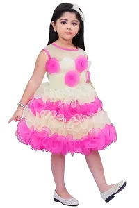 Cute Trendy Girls Bubble Frocks  Dresses for Birthday Anniversary Wedding and festival-thumb1