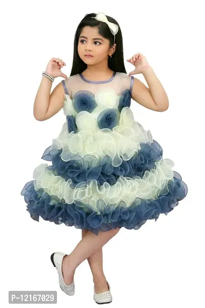 Cute Trendy Girls Bubble Frocks  Dresses for Birthday Anniversary Wedding and festival-thumb0