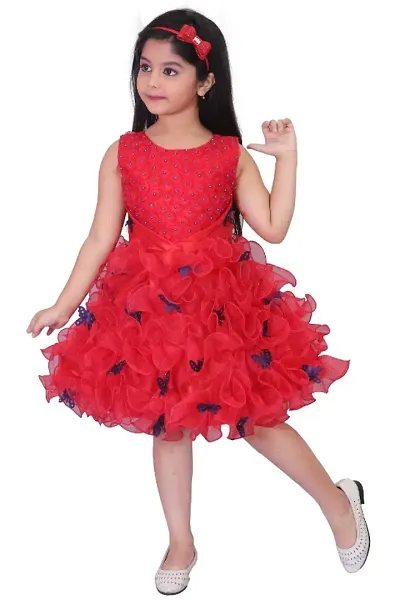 Beautiful Nylon Solid Frocks For Girls