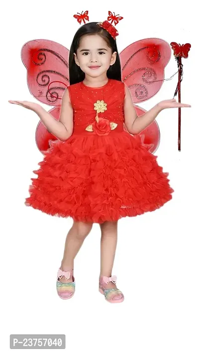 Princess Trendy Girls Angel Frocks  Dresses for Birthday Anniversary Wedding and festival-thumb0