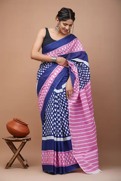 Must Have Cotton Saree with Blouse piece 