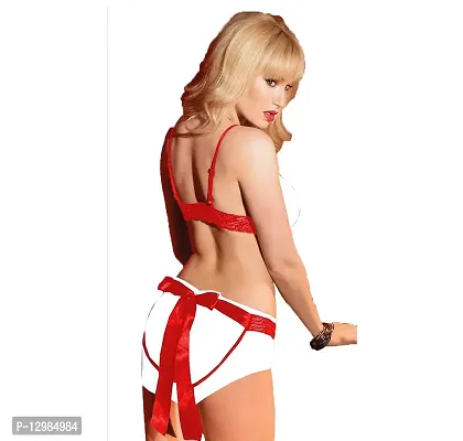 Sizzling Red Lace Lingerie Set For Women-thumb2