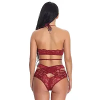 Womens Sexy Lace Crisscross Design Bra and Panty Set-thumb2