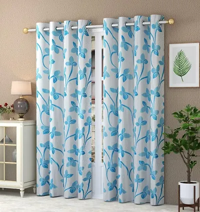 Set of 2- Printed Curtains