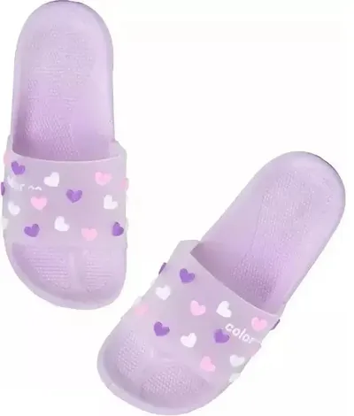 WMK kids girls boys Kids Heart casual wear, home wear stylish flip flop slipper slides