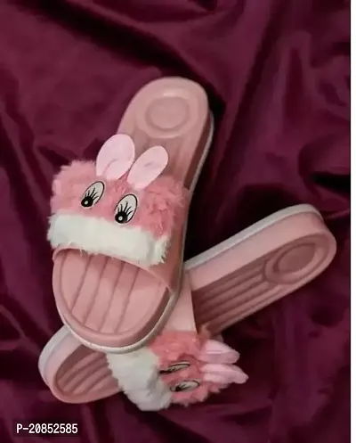 Elegant Pink Rubber Slippers For Women