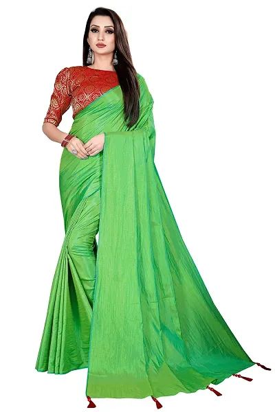 BGMK Women's Georgette Silk Solid-Plain Embroidery Saree With Unstitched Solid Plain Blouse Piece Ideal For Wedding, Party, Engagement Festival