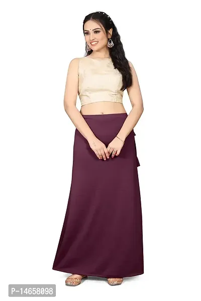 Buy TFC Purple Saree Shapewear Saree Petticoat Saree Skirt Saree Silhouette  Smooth Stretchable Shape Wear Body Shaper Petticoat for Saree for Women  with Drawstring Online In India At Discounted Prices