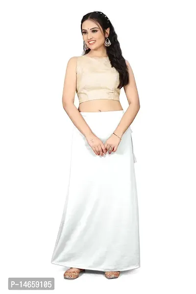 Buy TFC White Saree Shapewear Petticoat Saree Skirt Saree Silhouette Smooth  Stretchable Shape Wear Body Shaper Petticoat for Saree for Women with  Drawstring Online In India At Discounted Prices