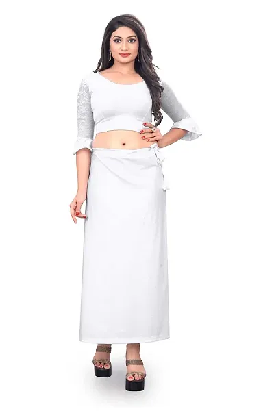 TFC Saree Shapewear,Petticoat,Skirt,Comfortwear (White)