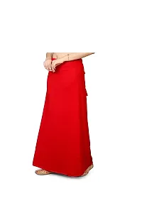 TFC Saree Petticoat Shapewear Saree Skirt Saree Silhouette Smooth Stretchable Shape Wear Body Shaper Petticoat for Saree for Women with Drawstring (Red)-thumb1