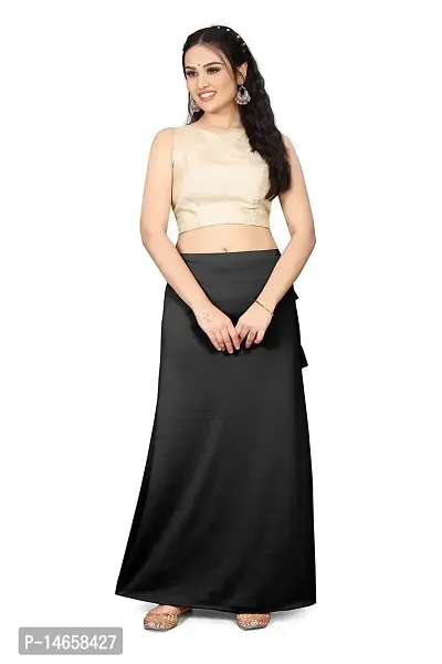 Buy SATPURUSH Lycra Saree Shapewear Petticoat for Women, Cotton  Blended,Petticoat,Skirts for Women,Shape Wear Dress for Saree Black at  Amazon.in