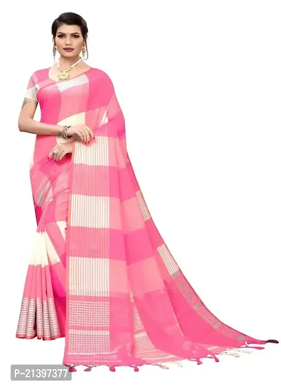Fancy Cotton Saree without Blouse piece For Women-thumb0