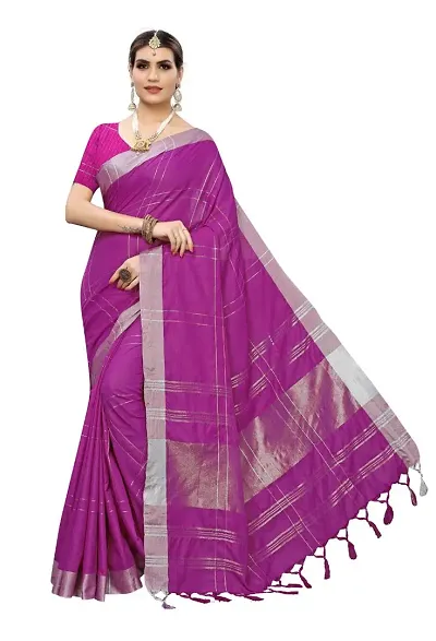 Fancy Blend Saree without Blouse piece For Women