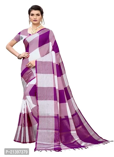 Fancy Cotton Saree without Blouse piece For Women-thumb0