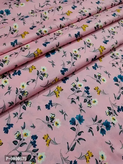 Natural Crepe Fabric For Kurtis and Gown(5MTR)