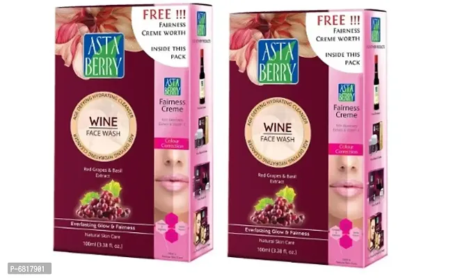 Asta Berry Wine Face Wash 100ml (Pack of 2)-thumb0