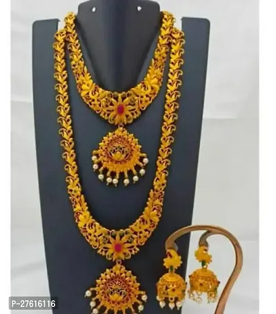 Stylish Golden Alloy Jewellery Set For Women