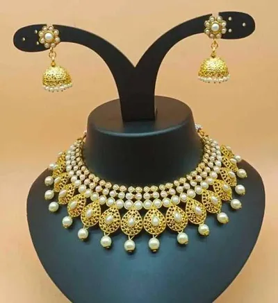 Stylish Alloy Pearl Jewellery Set For Women