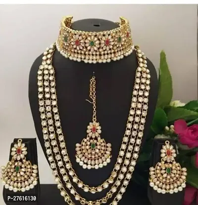 Stylish White Alloy Jewellery Set For Women