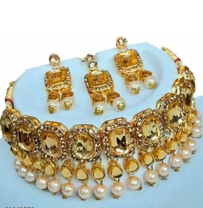 Stylish Alloy Pearl Jewellery Set For Women