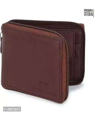 Stylish Brown Artificial Leather Wallet For Men-thumb0