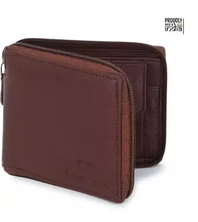 Stylish Solid Zip Around Wallets For Men