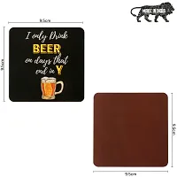 DULI Printed MDF Wooden Coasters for Tea Coffee and Dining Table (set of 4)-thumb2