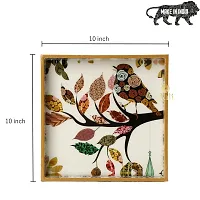 DULI Enamel Coated Multipurpose Tray in MDF | Serving Tray for Home  Dining Table | Multipurpose Tray | Water  Heat Resistant Durable (Birds)-thumb2