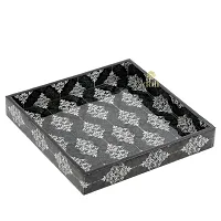 DULI Enamel Coated Multipurpose Tray in MDF | Serving Tray for Home  Dining Table | Multipurpose Tray | Water  Heat Resistant Durable (BlackWhiteFloral)-thumb1