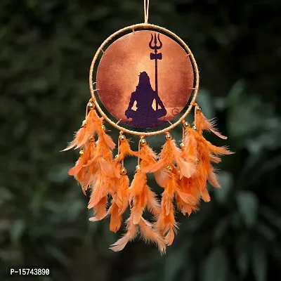 DULI Dream Catcher Handmade Canvas Dreamcatcher for Bedrooms Office Balcony Outdoors Garden Car Hanging, 49cm, Dreamkacher (CanvasMediumDCBrown: Shiva)-thumb2