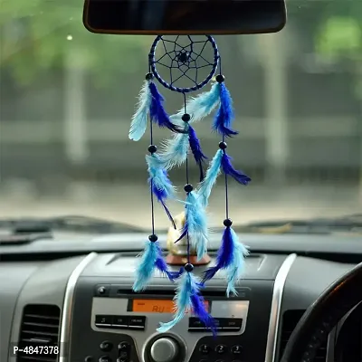 DULI Blue Dream catcher Car Hanging Wall Hanging for Home Decoration Dreamcatcher Car  Hanging Decorative-thumb0