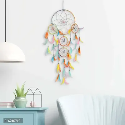DULI Big Multicolor Dream catcher Wall Hanging for Home Decoration Dreamcatcher Feather Hanging Decorative