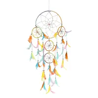 DULI Big Multicolor Dream catcher Wall Hanging for Home Decoration Dreamcatcher Feather Hanging Decorative-thumb2