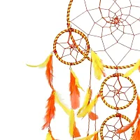 DULI Big Orange and Yellow Dream catcher Wall Hanging for Home Decoration Dreamcatcher Feather Hanging Decorative-thumb4