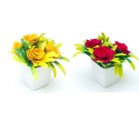 Pack of 2- Artificial Desk Planters