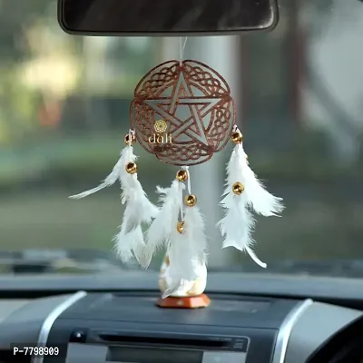 Dream catcher Star of David Car Hanging with White Feather Wind Chime Wall hanging