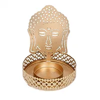 Metal Buddha Shadow Tealight Holder for Home Deacute;cor, Diwali  Festive Decor-thumb1