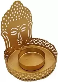 Metal Buddha Shadow Tealight Holder for Home Deacute;cor, Diwali  Festive Decor-thumb2