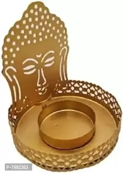 Metal Buddha Shadow Tealight Holder for Home Deacute;cor, Diwali  Festive Decor-thumb3