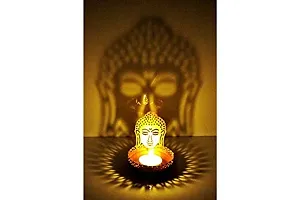 Metal Buddha Shadow Tealight Holder for Home Deacute;cor, Diwali  Festive Decor-thumb4
