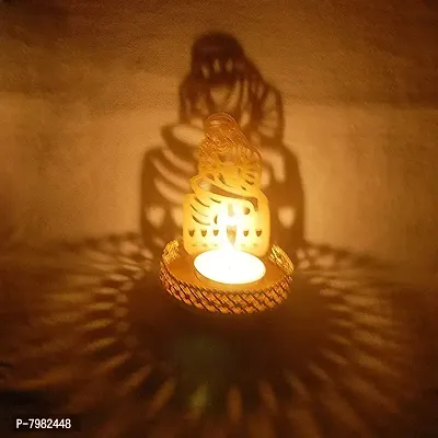 Metal Sai Baba Shadow Tealight Holder for Home Deacute;cor, Diwali  Festive Decor