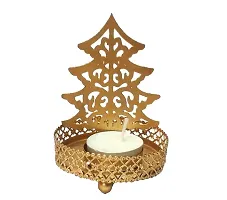Metal Christmas Tree Shadow Tealight Holder for Home Deacute;cor, Diwali  Festive Decor-thumb1